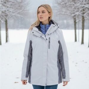 Gerry 3-in-1 Style Ski Jacket System | Waterproof Snow Coat w/ Fleece | Size L